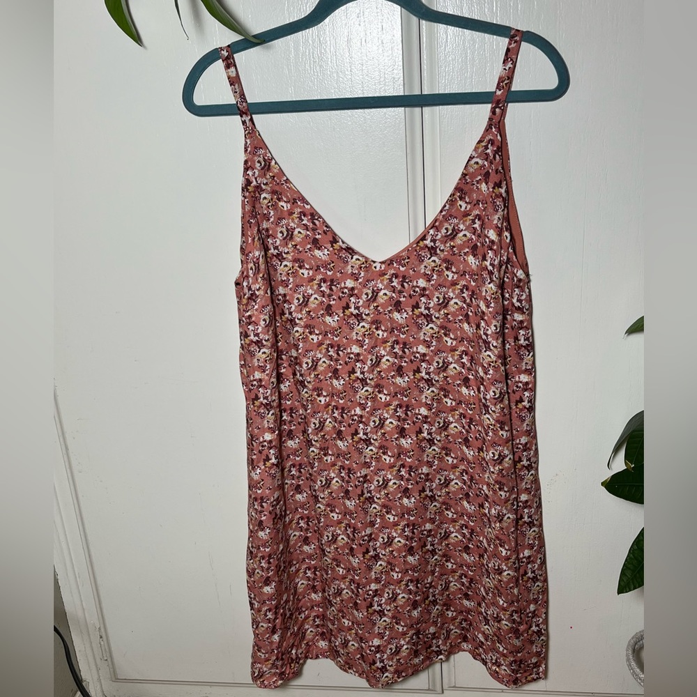 Forever 21 Women’s Size Medium Pink Floral Spaghetti Strap Slip Mini Dress NWT